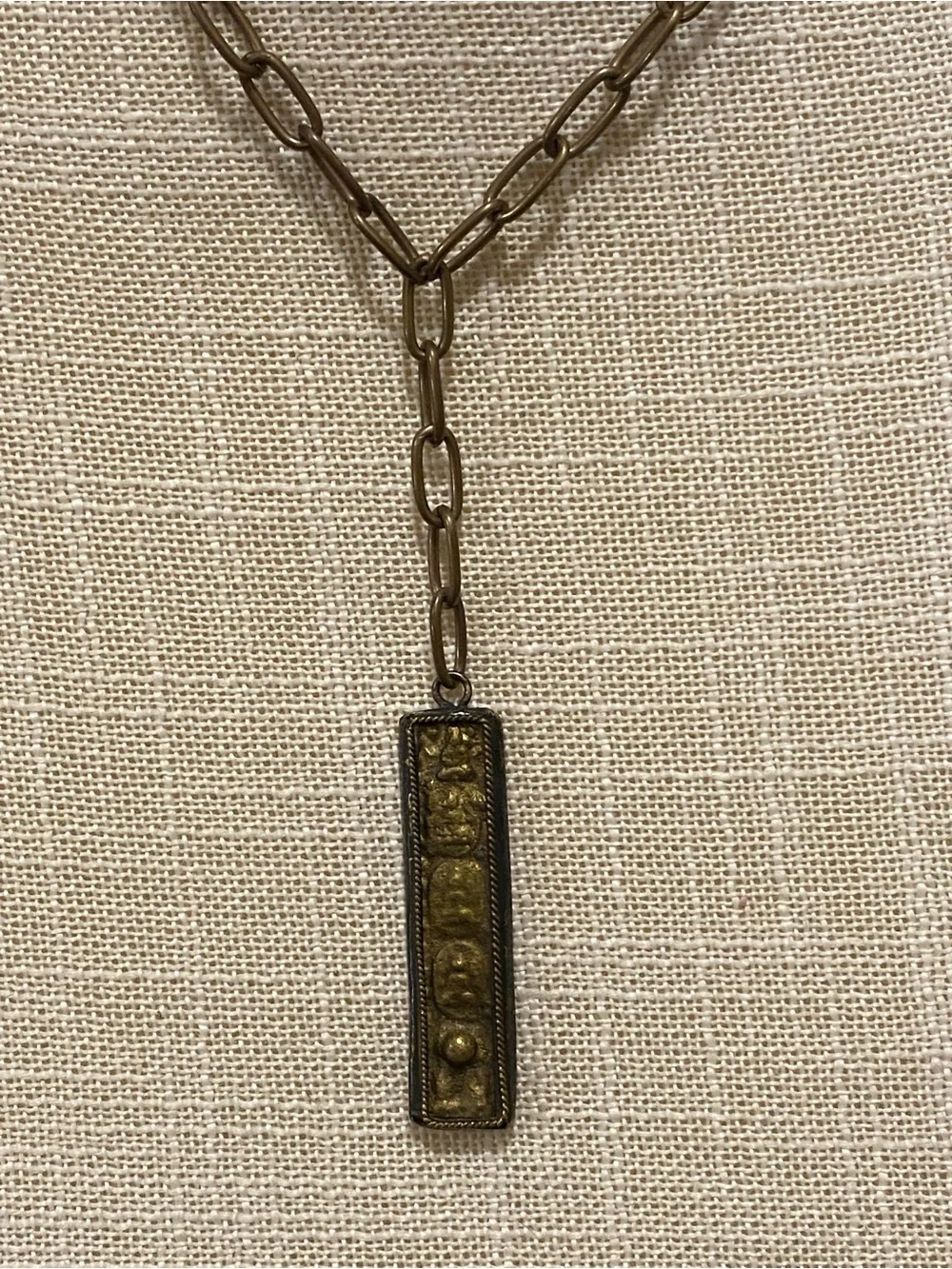 Vintage Bronze Buddha Necklace
